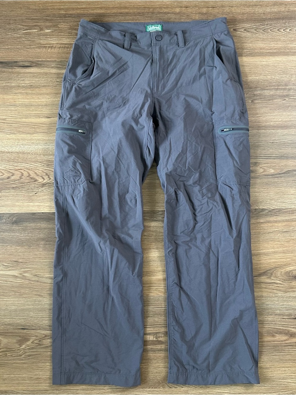 LL Bean Cresta Water Resistant Pants Mens 34x30 Nylon Stretch Outdoor Hiking EUC
